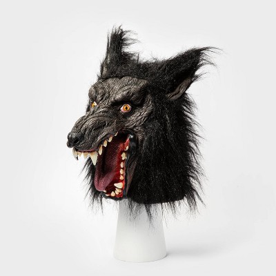 Adult Deluxe Black Wolf Halloween Mask - Hyde & EEK! Boutique™