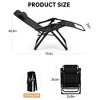 Zero Gravity Chair, 26" Portable, Cup Holder, Footrest, Removable Cushion, 440LBS Folding - 2 of 4