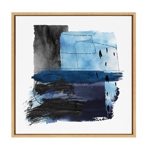Kate and Laurel Sylvie Abstract Watercolor Block 2 Framed Canvas by Nikki Chu - 1 of 4