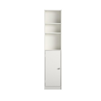 RealRooms Basin Linen Tower, Bathroom Storage Furniture, White