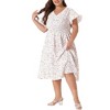 Agnes Orinda Women's Stylish Plus Size Trendy Smocked Waist A-Line Flowy Midi Sundresses - 2 of 4