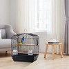 Coucheta 20.5" Portable Bird Cage - 3-in-1 Travel Carrier with Top Stand for Parakeets, Canaries, Lovebirds, Cockatiels and Other Small Birds - 3 of 4
