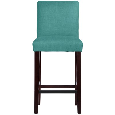 Parsons Barstool Teal Linen Threshold, Teal Leather Bar Stools With Backs