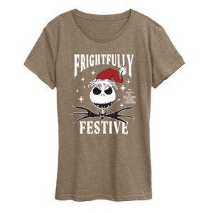 Women's - Disney - Frightfully Festive Short Sleeve Graphic T-Shirt - 1 of 3