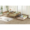 Ridstar 77.6 in. W Twin-Size Three-Tier Rubberwood Bed Frame with Ladder and Removable Guardrails-Natural - 4 of 4