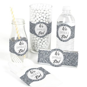 Big Dot of Happiness We Still Do - 25th Wedding Anniversary - DIY Party Supplies - Wedding Anniversary Party DIY Wrapper Favors & Decor - Set of 15 - 1 of 4