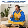 Catalonia Lakers Team Color Oversized Hoodie Blanket Sweatshirt, Wearable Fleece Pullover for Adults, Gifts for Basketball Lakers Fans, Gifts for Men - 2 of 4