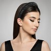 Unique Bargains Women's Bling Rhinestone Padded Hairband Faux Crystal Hair Accessories 1.18 Inch Wide 1 Pc - 2 of 4