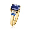 Ross-Simons 2.10 ct. t.w. Sapphire Ring With Diamonds in 14kt Yellow Gold - 3 of 4