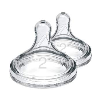 Dr. Brown's Wide-Neck Baby Bottle Silicone Nipple - Level 2 - Medium Flow - 3 months+ - 2pk