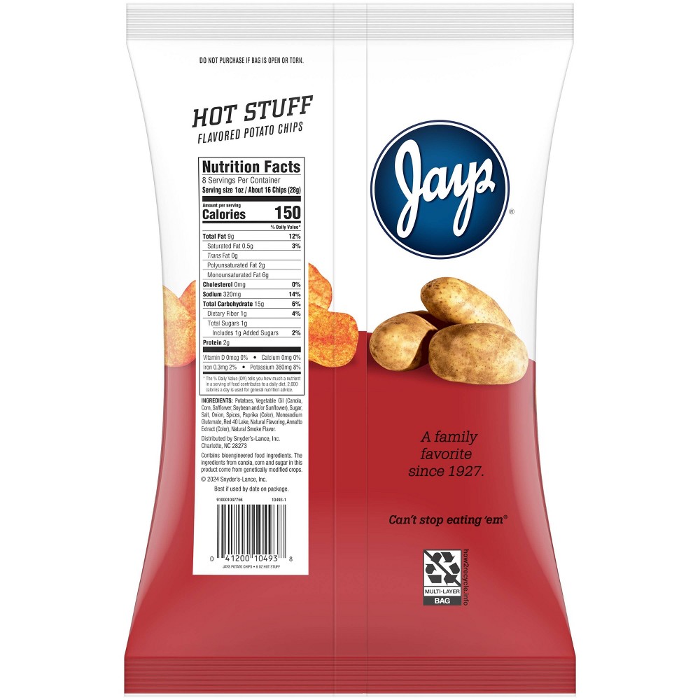 Jay's Jay's Hot Stuff Potato Chips package