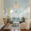 LLHZSY 15" Modern 4-Light Crystal Semi Flush Mount Ceiling Lights Fixture-Gold/Chrome - 3 of 4
