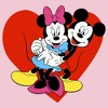 Girl's Disney Mickey and Minnie Hugging Hearts T-Shirt - 2 of 4