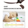 52 Inch High CFM Ceiling Fan with Lights 3 Wood Blades Smart Ceiling Fan with Remote and App Controls ETL Quiet DC Motor 6 Speed Timing - 4 of 4