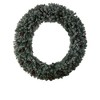 Nearly Natural 6’ Giant Flocked Christmas Wreath with Pinecones, 600 Clear LED Lights and 1000 Bendable Branches - 3 of 4