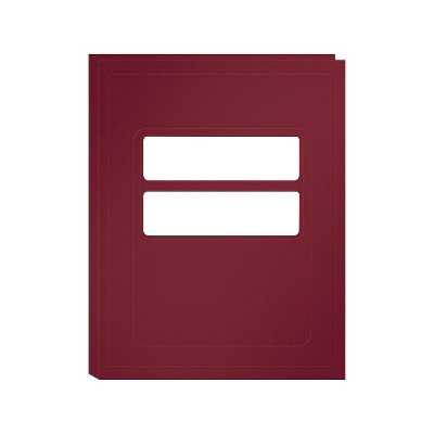 ComplyRight Double-Window Tax Presentation Folder Burgundy 50/Pack (FBU11)