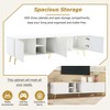 TV Cabinet For 80+ Inch TV, Modern Minimalist Geometric Multi-functional TV Stand With Storage Cabinets, Metal Handles, Legs - 4 of 4