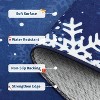 Washable Christmas Decorative Snowflake Area Rug Non-Slip Low Pile Indoor Xmas Rugs for Living Room Bedroom - 4 of 4