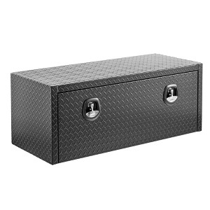 Gulches Pro Series Aluminum Underbody Truck Tool Box, 0.1" Diamond Thread, Matte Black, 24"-48" Sizes, Waterproof with Lock - 1 of 4