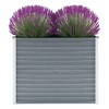vidaXL Raised Garden Bed Galvanized Steel Outdoor Planter Gray - 4 of 4