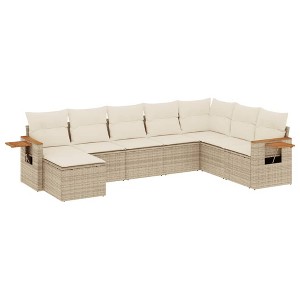 vidaXL Garden Sofa Set Beige - 1 of 4