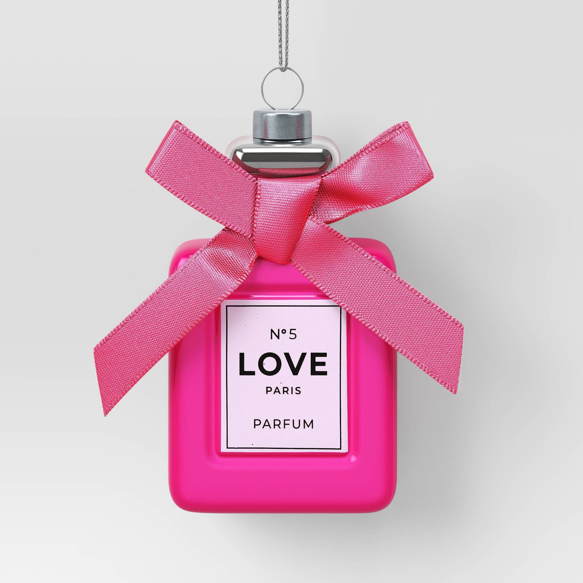 Christmas Glass Hot Pink Perfume Ornament - Wondershop™