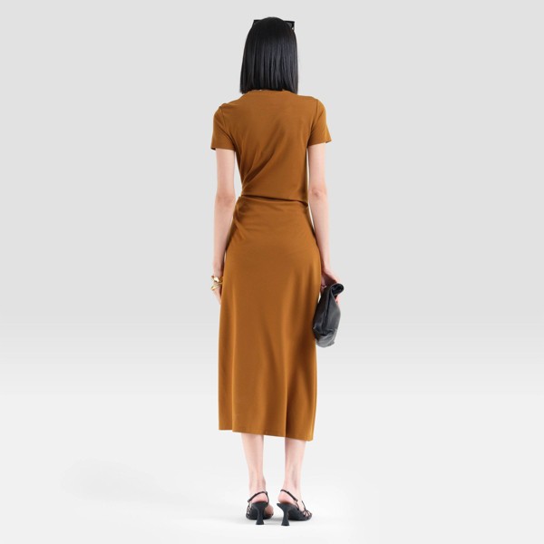 Vestido camisero midi de manga corta con fruncido en cintura - A New Day™ 2