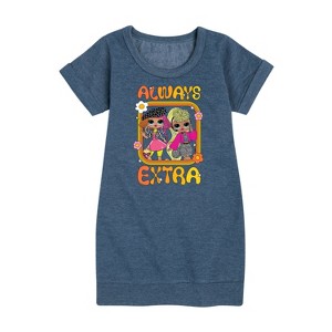 Girls' - LOL Surprise! - Always Extra Graphic Short Sleeve Fleece Dress - 1 of 4
