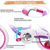 hykolity 16 inch Girls Bike Princess Bicycle for Age 4-7 Years Old Rider Height 41-53 inch includes Training Wheel Basket Doll Seat Violet Purple - 2 of 4
