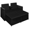 vidaXL Garden Lounge Set Black - 4 of 4