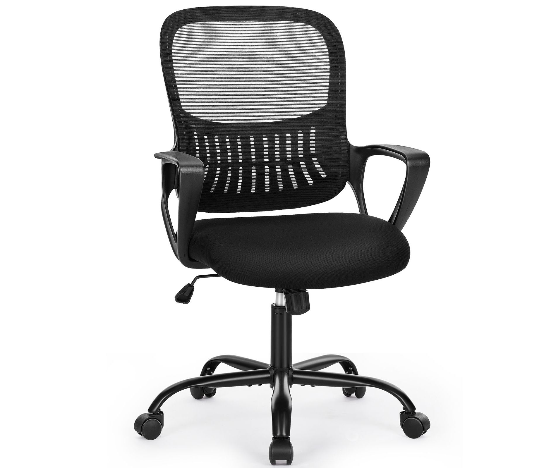 JIONJOY Modern Mesh Lumbar Support Ergonomic Office Gaming Chair with Non-Adjustable Arms | Black