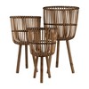 Maggift Planters Bamboo Footed Planters, Decorative Plant Pots for Living Room, Garden, Balcony, Home Decor, Brown Natural 19"*19"*30" - 3 of 4