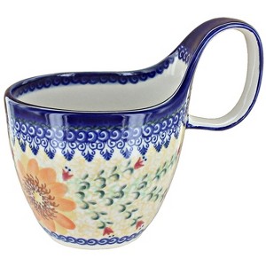 Blue Rose Polish Pottery 551 Vena Soup Mug - 1 of 3