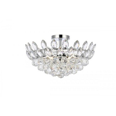 Elegant Lighting Emilia 18 inch flush mount in chrome