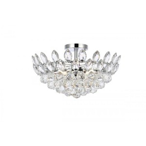 Elegant Lighting Emilia 18 inch flush mount in chrome - 1 of 4