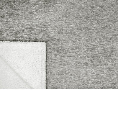 Charcoal Gray Reversible Sherpa Fleece Throw Blanket 50" x 60"