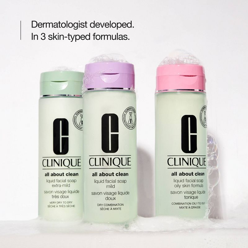 Clinique All About Clean Liquid Facial Soap - Extra Mild - 6.7 fl oz - Ulta Beauty, 3 of 8