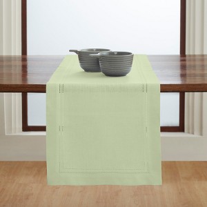 Solino Home Linen Double Hemstitch Table Runner - 1 of 4