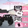 Kids 12V Ride On Truck Car, LED Lights, Dual Doors, Seat Belt, Music Player, Spring Suspension, Kids Electric Car with Parent Remote - 4 of 4
