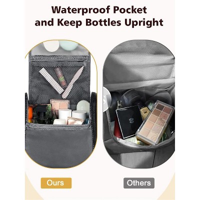 Travel Toiletry Bag Hanging Hook  Water-resistant Makeup Cosmetic Bag Travel Organizer for Accessories, Shampoo, Full Sized Container, Toiletries