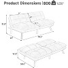 Convertible UNISOAR Foldable Modern Sofa Bed, Futon Lazy Sofa Bed, Lounge Chair Indoor,Light Gray/Blue/Black/Cream/Green/Brown - 3 of 4