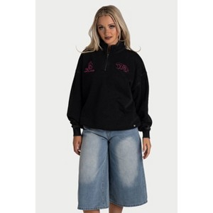 WNBA Portland Fire Black Fleece Quarter Zip Sweatshirt - M : Target