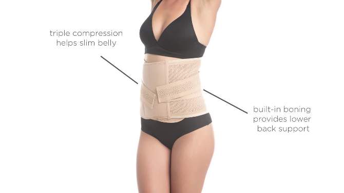 Upspring Shrinkx Postpartum Belly Wrap with Bamboo Charcoal Fiber, 2 of 11, play video