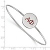 Black Bow Jewelry Sterling Silver Alpha Phi Greek Life Bangle Bracelet 7 Inch - 2 of 3