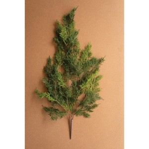 Artificial Cedar Spray – Realistic Greenery Stem – 27"Tall by Kalalou - 1 of 3