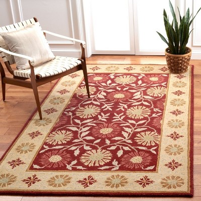 Heritage Red and Beige Hand-Tufted Wool 6' x 9' Rug
