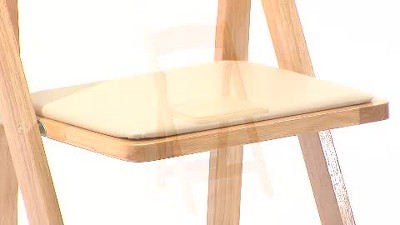 Elegant Chocolate Folding Chair with Detachable Vinyl Seat
