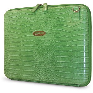 Mobile Edge TechStyle Portfolio 14.1" Ultrabook or 13" Mac FauxCroc Green - 1 of 2