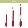 Stainless Steel Kitchen Tongs Set Silicone Food Cooking Tongs 3Pcs - 3 of 4