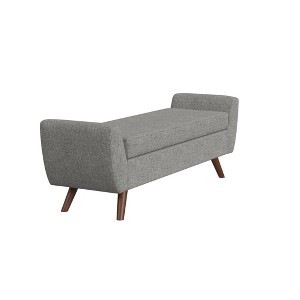 HomePop Modern Boucle Storage Bench with Wood Legs - 1 of 4